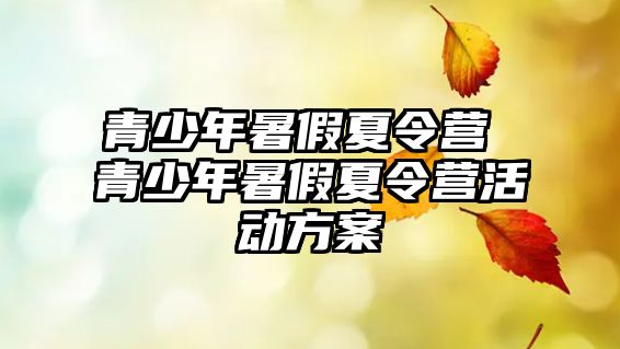 青少年暑假夏令營 青少年暑假夏令營活動方案