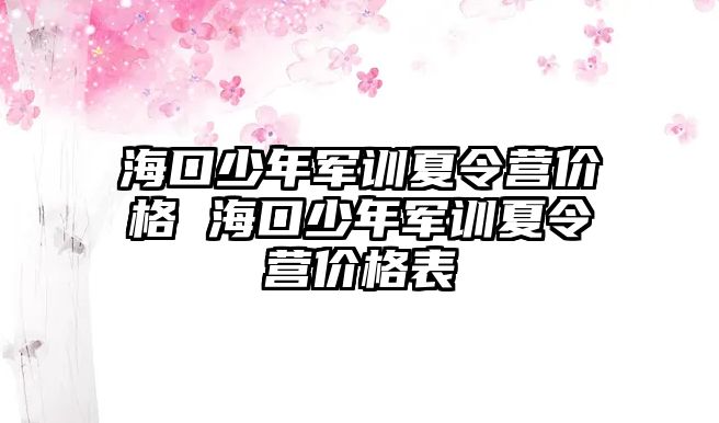 ?？谏倌贶娪栂牧顮I價格 海口少年軍訓夏令營價格表