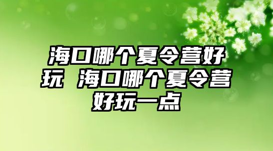 海口哪個(gè)夏令營好玩 海口哪個(gè)夏令營好玩一點(diǎn)