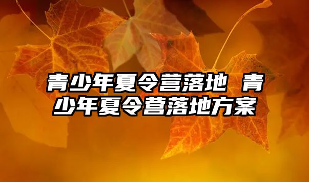 青少年夏令營(yíng)落地 青少年夏令營(yíng)落地方案