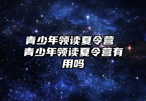 青少年領讀夏令營 青少年領讀夏令營有用嗎