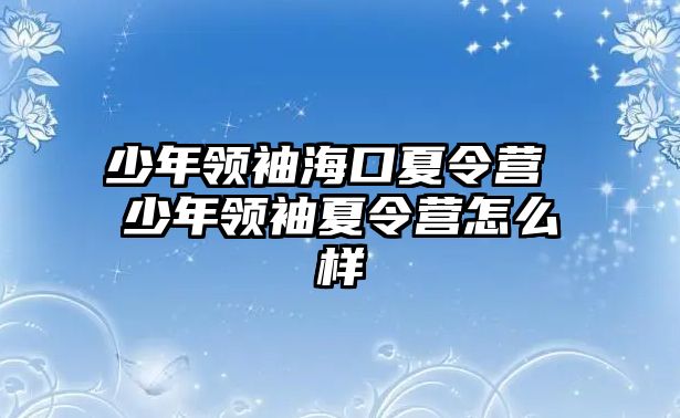 少年領袖海口夏令營 少年領袖夏令營怎么樣