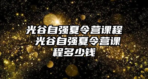 光谷自強夏令營課程 光谷自強夏令營課程多少錢