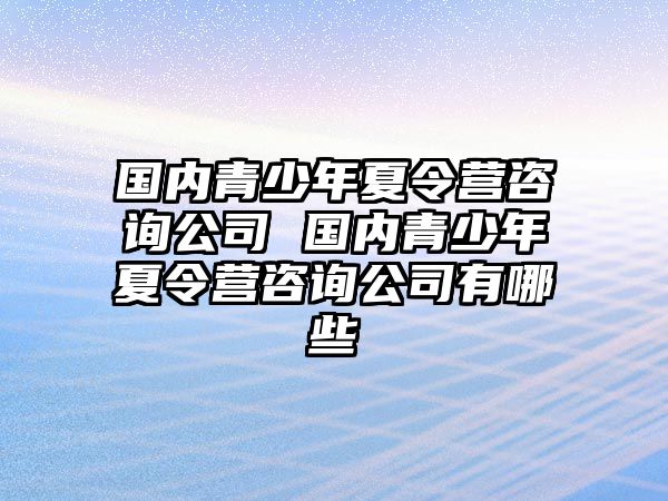 國內青少年夏令營咨詢公司 國內青少年夏令營咨詢公司有哪些