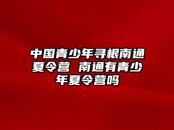 中國青少年尋根南通夏令營 南通有青少年夏令營嗎