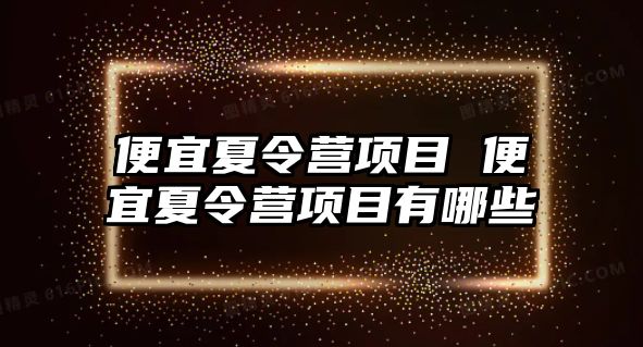 便宜夏令營(yíng)項(xiàng)目 便宜夏令營(yíng)項(xiàng)目有哪些