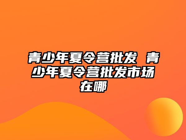 青少年夏令營批發 青少年夏令營批發市場在哪