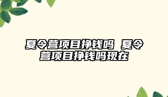 夏令營項目掙錢嗎 夏令營項目掙錢嗎現在