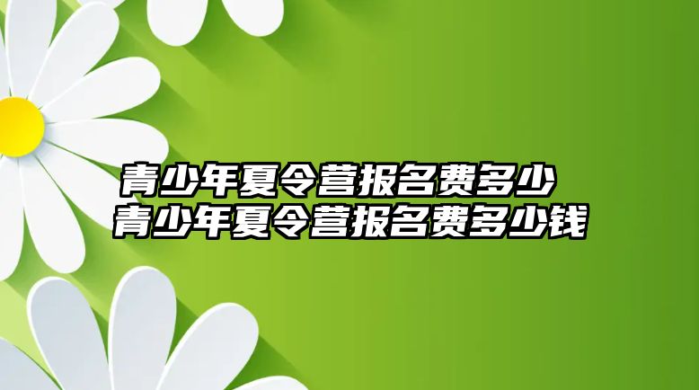 青少年夏令營報名費多少 青少年夏令營報名費多少錢