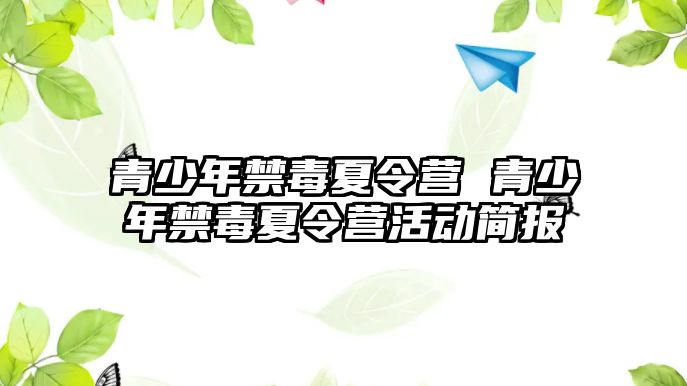 青少年禁毒夏令營 青少年禁毒夏令營活動簡報