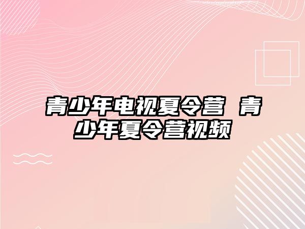 青少年電視夏令營 青少年夏令營視頻