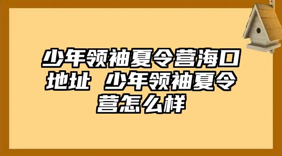 少年領袖夏令營海口地址 少年領袖夏令營怎么樣