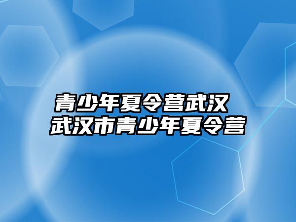 青少年夏令營武漢 武漢市青少年夏令營