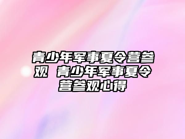 青少年軍事夏令營參觀 青少年軍事夏令營參觀心得