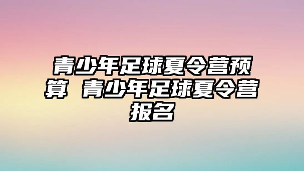 青少年足球夏令營預算 青少年足球夏令營報名