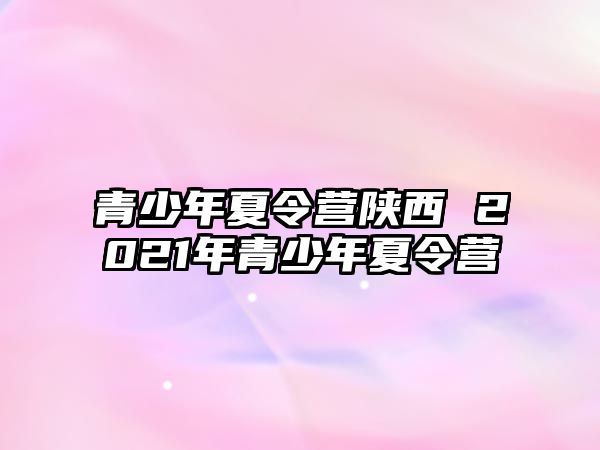 青少年夏令營陜西 2021年青少年夏令營