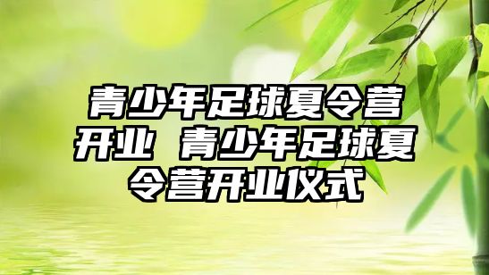 青少年足球夏令營開業(yè) 青少年足球夏令營開業(yè)儀式