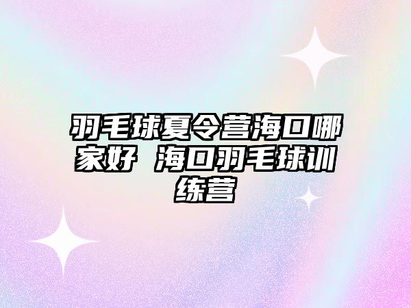 羽毛球夏令營海口哪家好 海口羽毛球訓練營