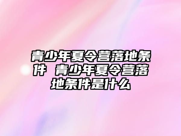 青少年夏令營落地條件 青少年夏令營落地條件是什么