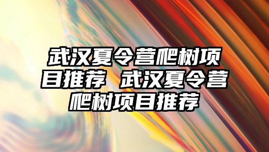 武漢夏令營爬樹項目推薦 武漢夏令營爬樹項目推薦