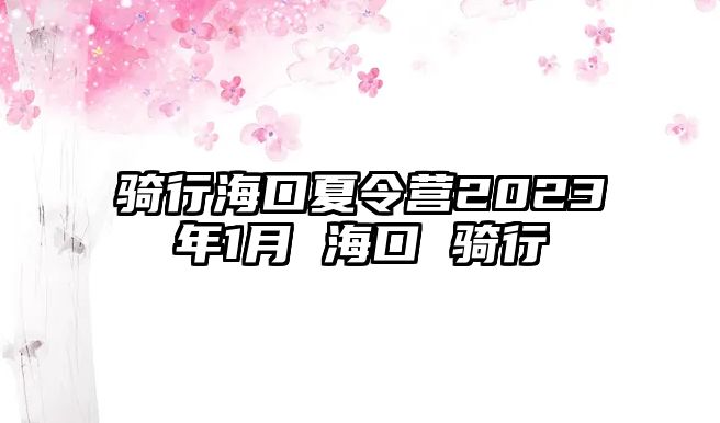 騎行海口夏令營2023年1月 海口 騎行