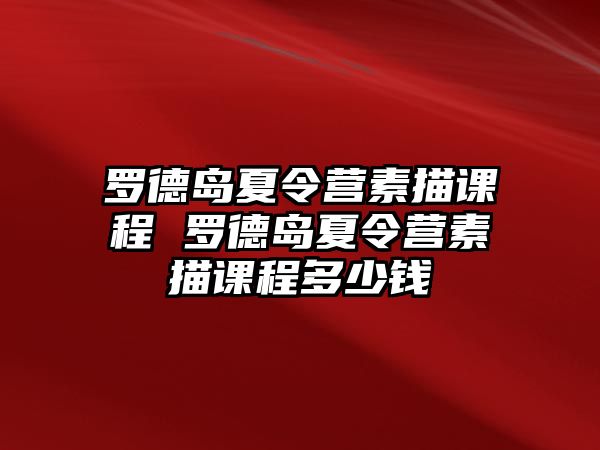 羅德島夏令營素描課程 羅德島夏令營素描課程多少錢