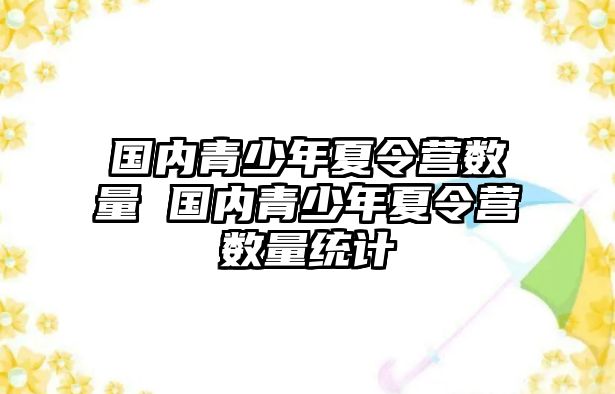 國內青少年夏令營數量 國內青少年夏令營數量統計