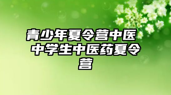 青少年夏令營中醫 中學生中醫藥夏令營