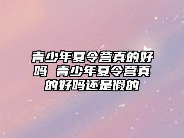 青少年夏令營真的好嗎 青少年夏令營真的好嗎還是假的