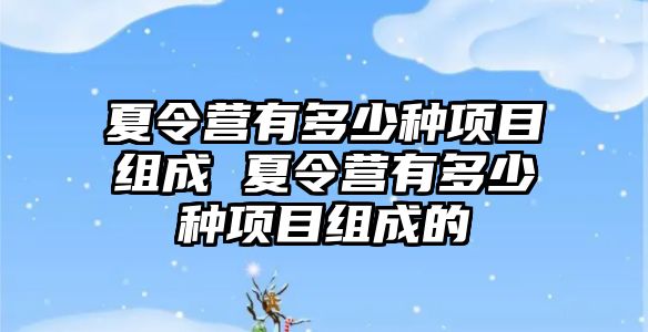 夏令營有多少種項目組成 夏令營有多少種項目組成的