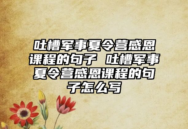 吐槽軍事夏令營感恩課程的句子 吐槽軍事夏令營感恩課程的句子怎么寫