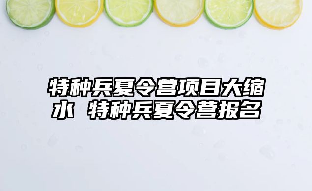 特種兵夏令營項目大縮水 特種兵夏令營報名