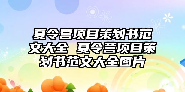 夏令營項目策劃書范文大全 夏令營項目策劃書范文大全圖片