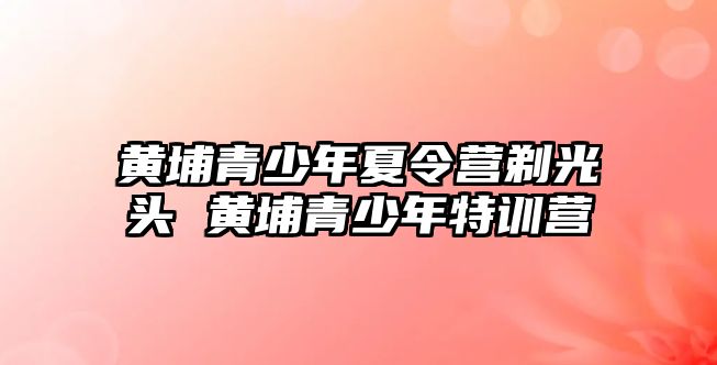 黃埔青少年夏令營剃光頭 黃埔青少年特訓營