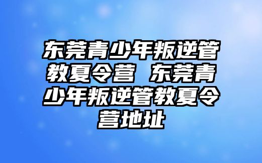 東莞青少年叛逆管教夏令營 東莞青少年叛逆管教夏令營地址