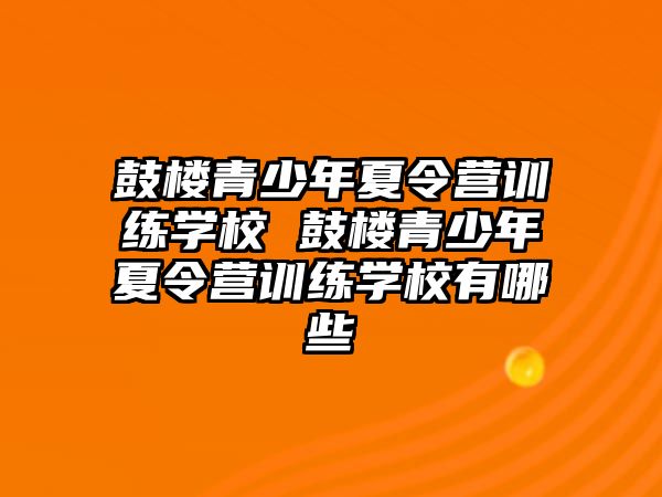 鼓樓青少年夏令營訓(xùn)練學(xué)校 鼓樓青少年夏令營訓(xùn)練學(xué)校有哪些