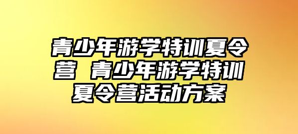 青少年游學特訓夏令營 青少年游學特訓夏令營活動方案