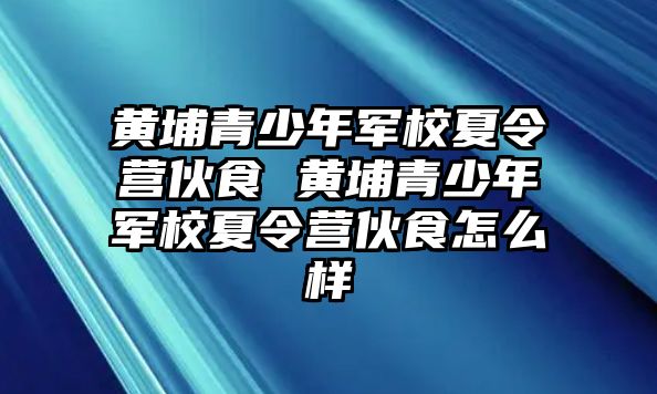 黃埔青少年軍校夏令營伙食 黃埔青少年軍校夏令營伙食怎么樣