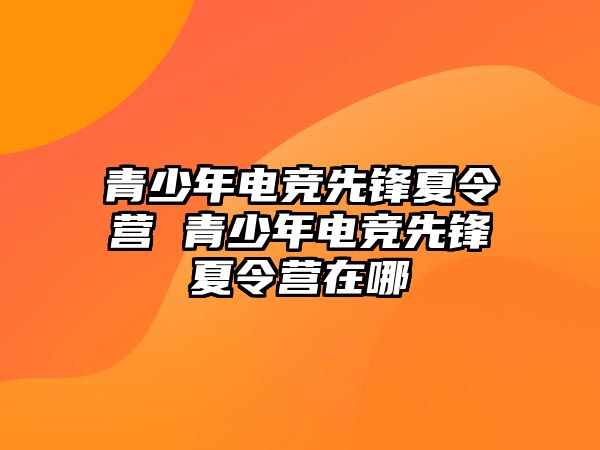 青少年電競先鋒夏令營 青少年電競先鋒夏令營在哪