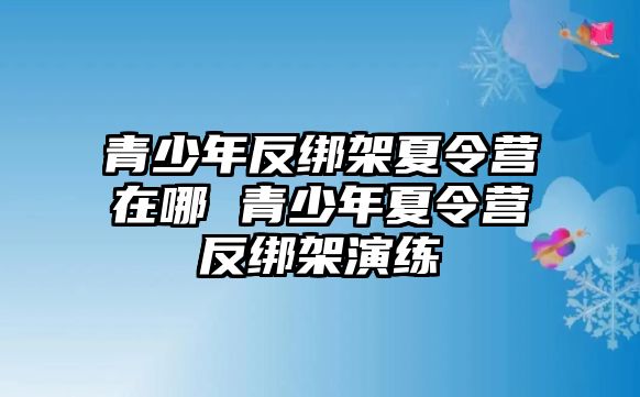 青少年反綁架夏令營在哪 青少年夏令營反綁架演練