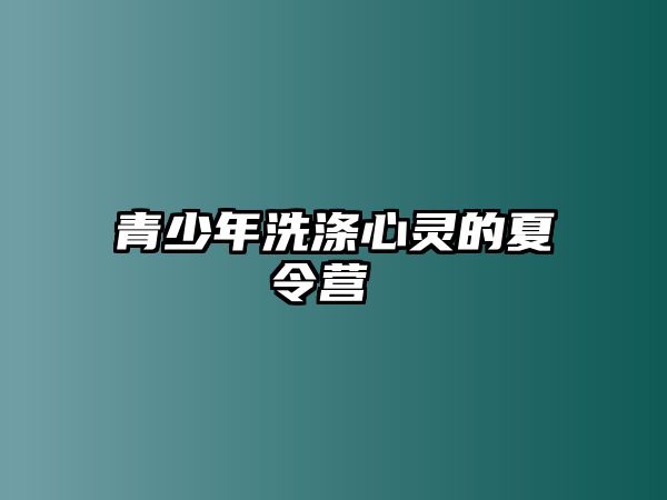 青少年洗滌心靈的夏令營 