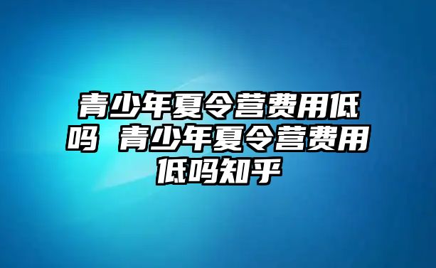 青少年夏令營費用低嗎 青少年夏令營費用低嗎知乎