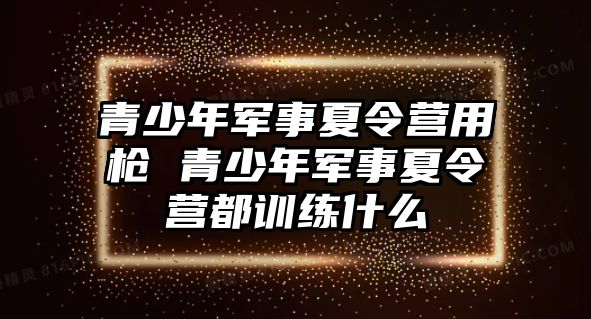 青少年軍事夏令營用槍 青少年軍事夏令營都訓練什么