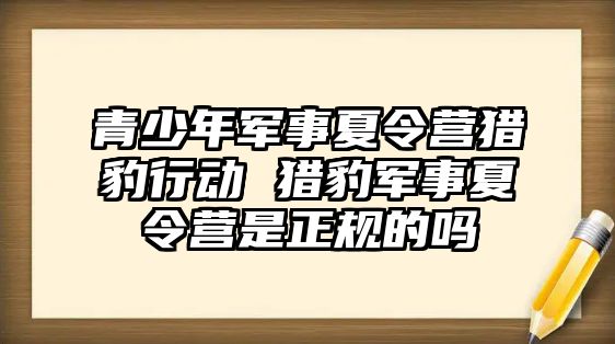 青少年軍事夏令營獵豹行動 獵豹軍事夏令營是正規(guī)的嗎