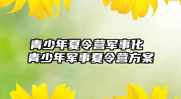 青少年夏令營軍事化 青少年軍事夏令營方案