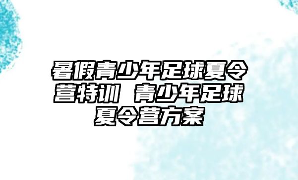 暑假青少年足球夏令營特訓 青少年足球夏令營方案