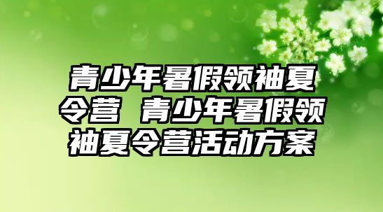 青少年暑假領(lǐng)袖夏令營(yíng) 青少年暑假領(lǐng)袖夏令營(yíng)活動(dòng)方案