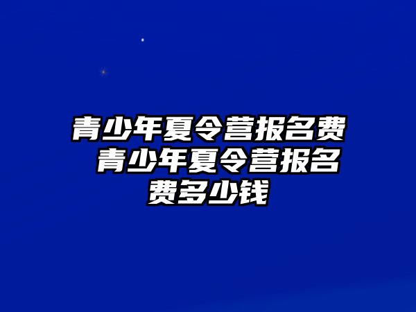 青少年夏令營報名費 青少年夏令營報名費多少錢