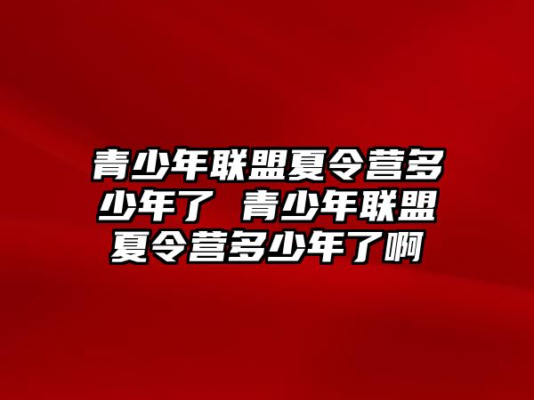 青少年聯盟夏令營多少年了 青少年聯盟夏令營多少年了啊