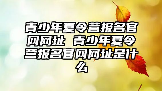 青少年夏令營報名官網網址 青少年夏令營報名官網網址是什么